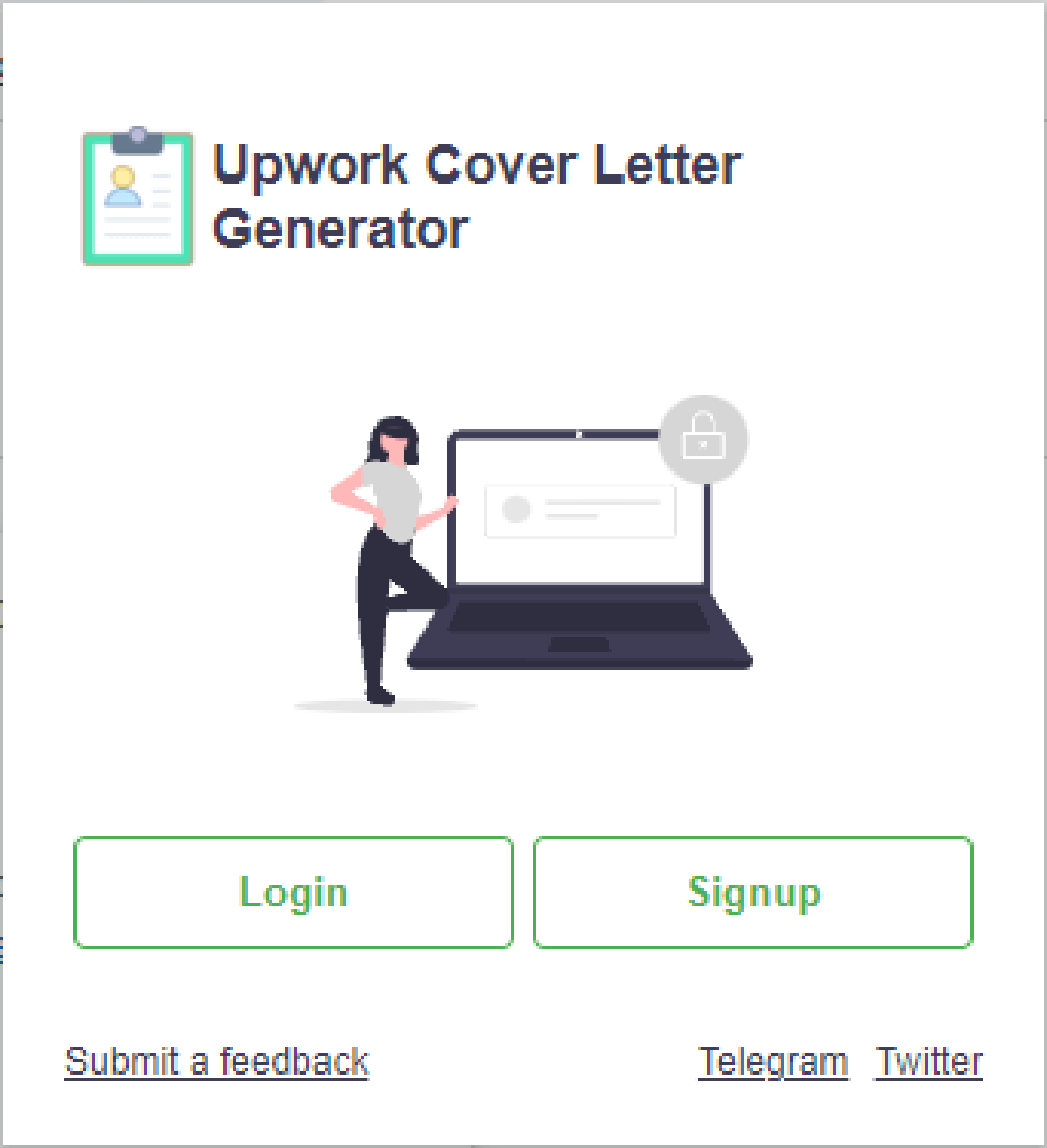 upwork cover letter extension
